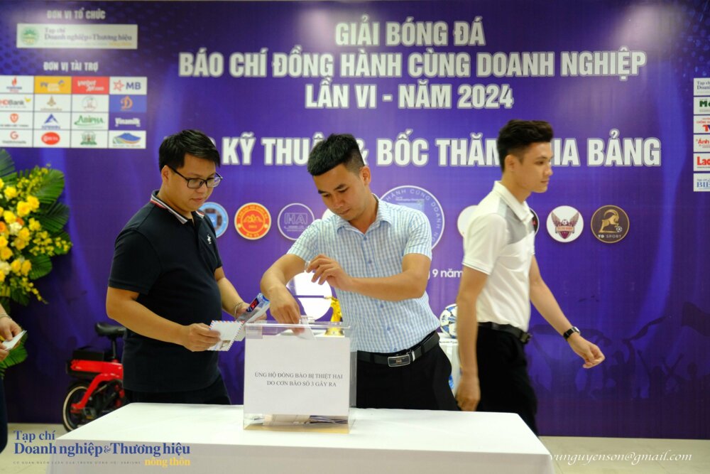 Bốc thăm chia bảng giải bóng đá “Báo chí đồng hành cùng doanh nghiệp” lần VI - năm 2024