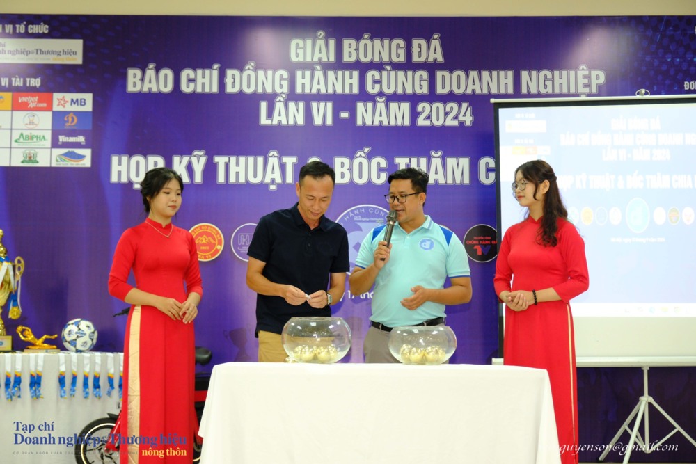 Bốc thăm chia bảng giải bóng đá “Báo chí đồng hành cùng doanh nghiệp” lần VI - năm 2024