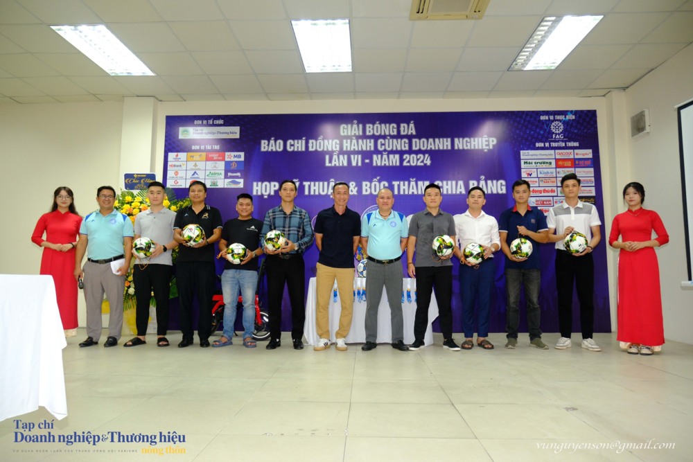 Bốc thăm chia bảng giải bóng đá “Báo chí đồng hành cùng doanh nghiệp” lần VI - năm 2024