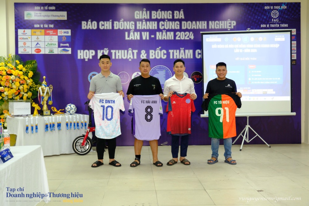 Bốc thăm chia bảng giải bóng đá “Báo chí đồng hành cùng doanh nghiệp” lần VI - năm 2024