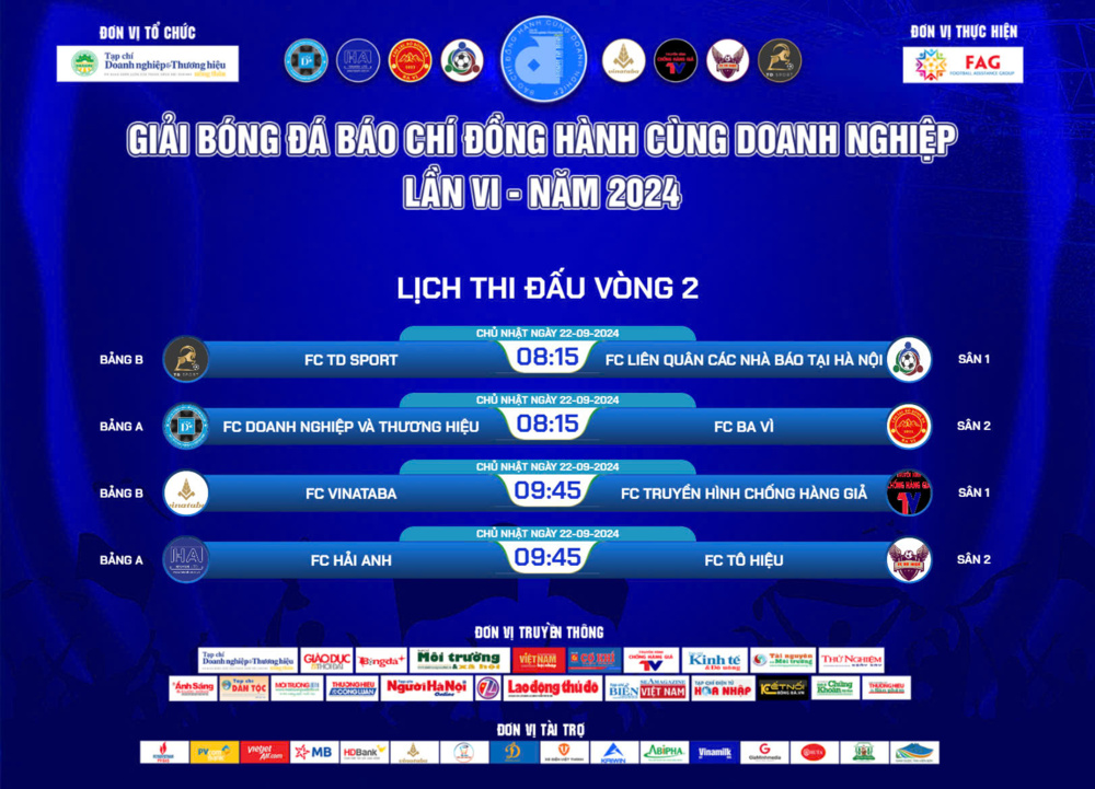 Bốc thăm chia bảng giải bóng đá “Báo chí đồng hành cùng doanh nghiệp” lần VI - năm 2024