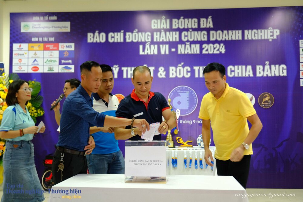 Bốc thăm chia bảng giải bóng đá “Báo chí đồng hành cùng doanh nghiệp” lần VI - năm 2024