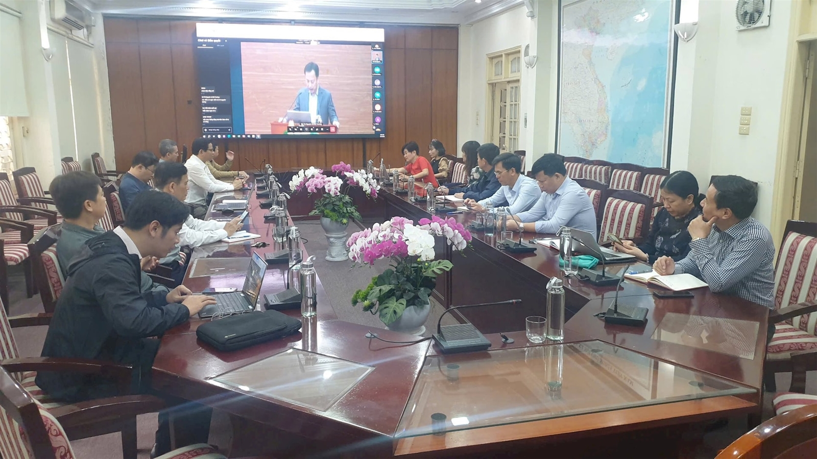 Đảng ủy Bộ TN&MT tham dự trực tuyến Hội nghị tập huấn công tác tổ chức Đại hội Đảng bộ các cấp