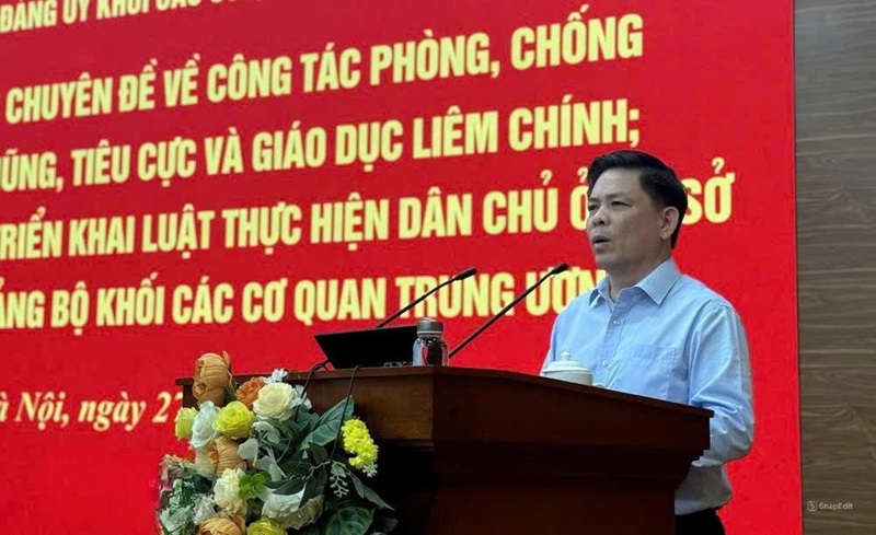 Đảng uỷ Bộ TN&MT tham dự Hội nghị trực tuyến về công tác phòng, chống tham nhũng, tiêu cực