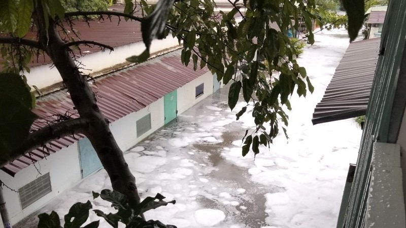 Đồng Nai: Làm rõ dòng nước bọt trắng xóa tràn vào khu dân cư