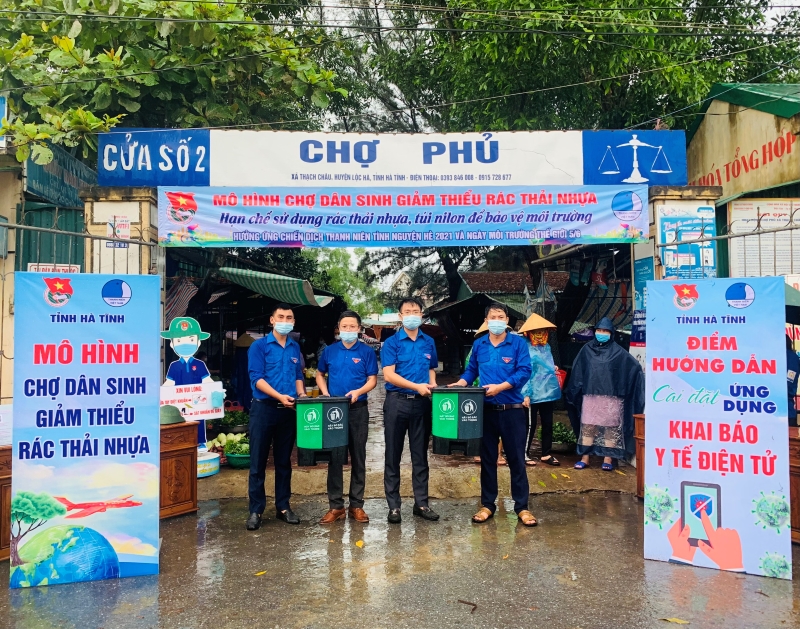 Mô hình chợ dân sinh giảm rác thải nhựa ở Hà Tĩnh
