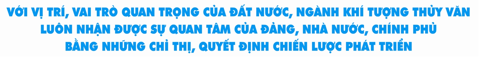 Chiến lược phát triển ngành khí tượng thủy văn đến năm 2030, tầm nhìn đến năm 2045