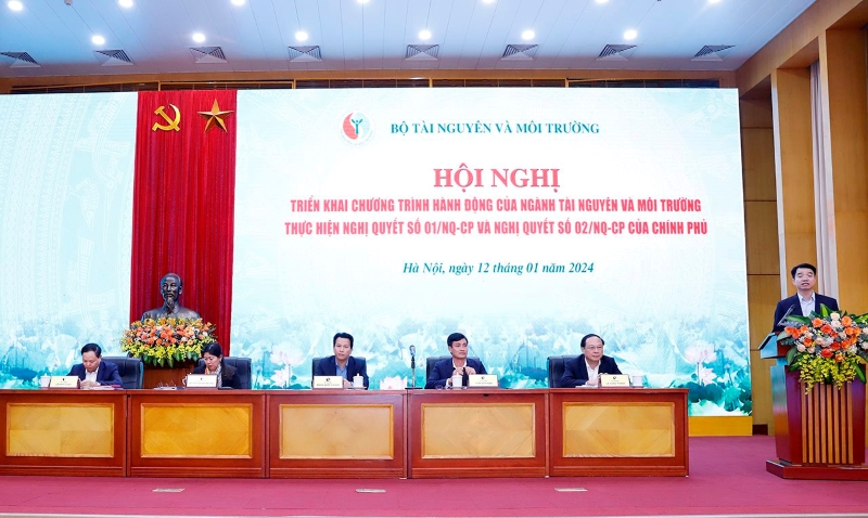 Hội nghị triển khai hành động của ngành Tài nguyên và Môi trường thực hiện Nghị quyết số 01/NQ-CP và số 02/NQ-CP của Chính phủ