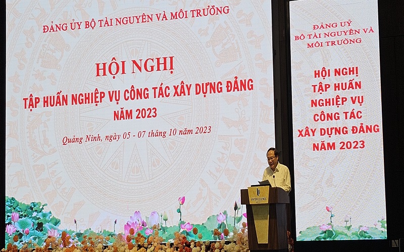 Đảng ủy Bộ TN&MT: Tổ chức Hội nghị tập huấn nghiệp vụ công tác Đảng năm 2023