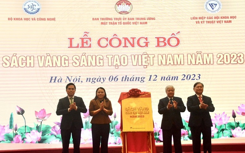 Bộ Tài nguyên và Môi trường có 01 công trình nghiên cứu được vinh danh tại Lễ Công bố Sách vàng sáng tạo Việt Nam năm 2023