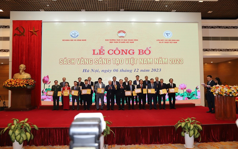 Bộ Tài nguyên và Môi trường có 01 công trình nghiên cứu được vinh danh tại Lễ Công bố Sách vàng sáng tạo Việt Nam năm 2023