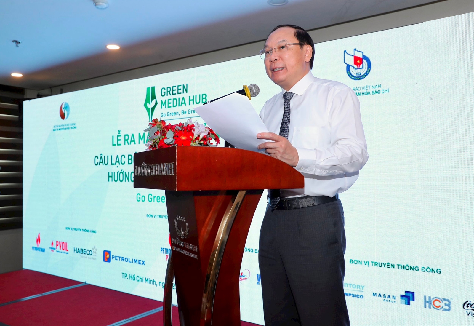 Thứ trưởng Bộ TN&MT Lê Công Thành dự Lễ ra mắt Ban Chủ nhiệm CLB Báo chí Phát triển Xanh hướng đến Net Zero Carbon