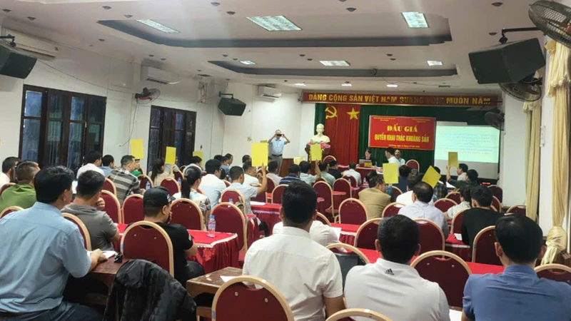 Đấu giá khoáng sản tại Hà Giang: Nhiều điểm mỏ tăng cao so với giá khởi điểm