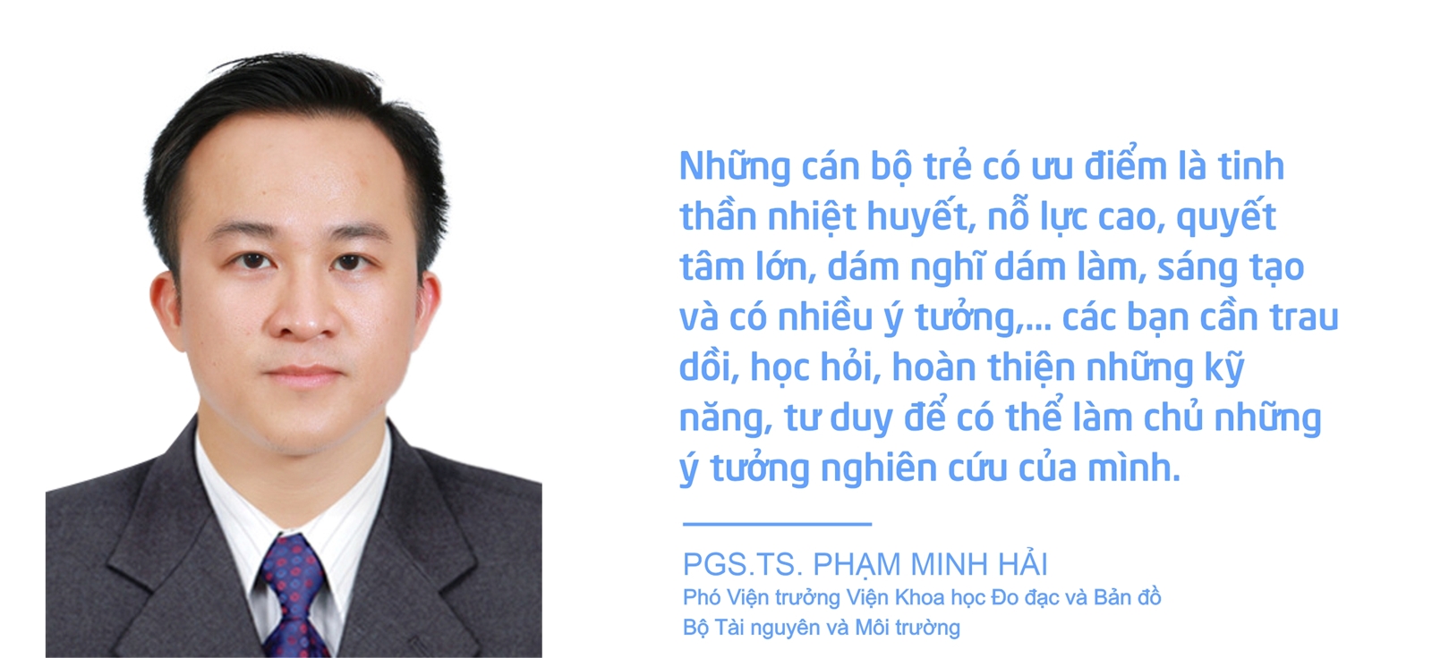 Vai trò của các Nhà khoa học trẻ trong chuyển đổi số và công nghệ số lĩnh vực tài nguyên và môi trường phục vụ phát triển bền vững