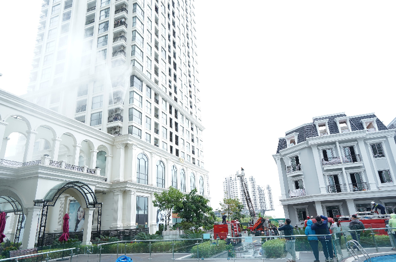 Tập huấn nghiệp vụ PCCC và cứu nạn cứu hộ tại dự án Sunshine Riverside