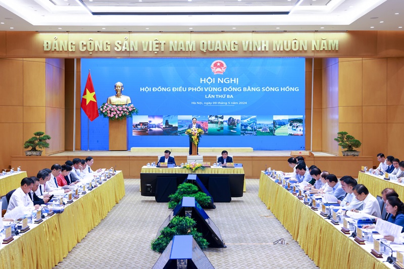 Thủ tướng Phạm Minh Chính chủ trì Hội nghị lần thứ 3 Hội đồng điều phối vùng Đồng bằng sông Hồng