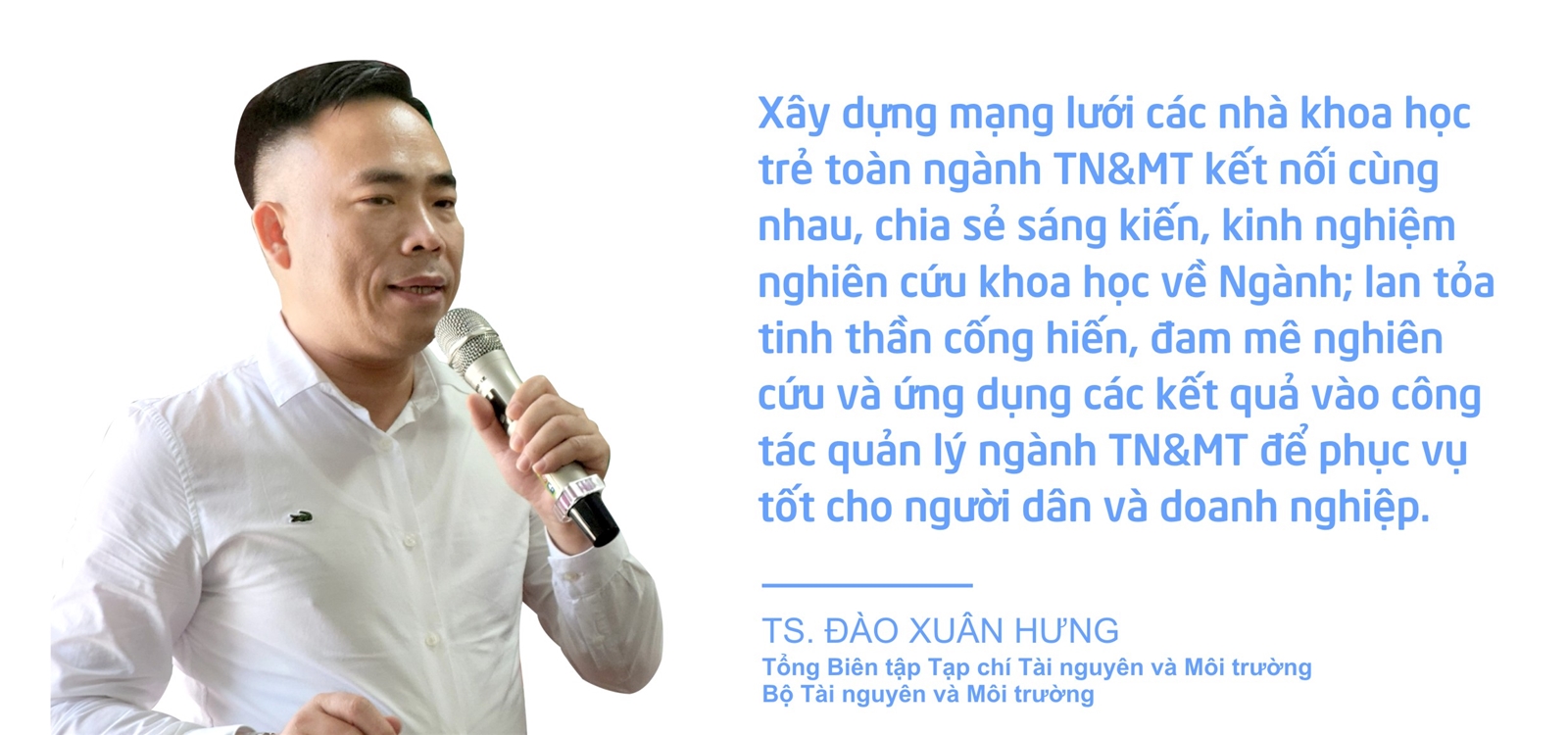 Vai trò của các Nhà khoa học trẻ trong chuyển đổi số và công nghệ số lĩnh vực tài nguyên và môi trường phục vụ phát triển bền vững