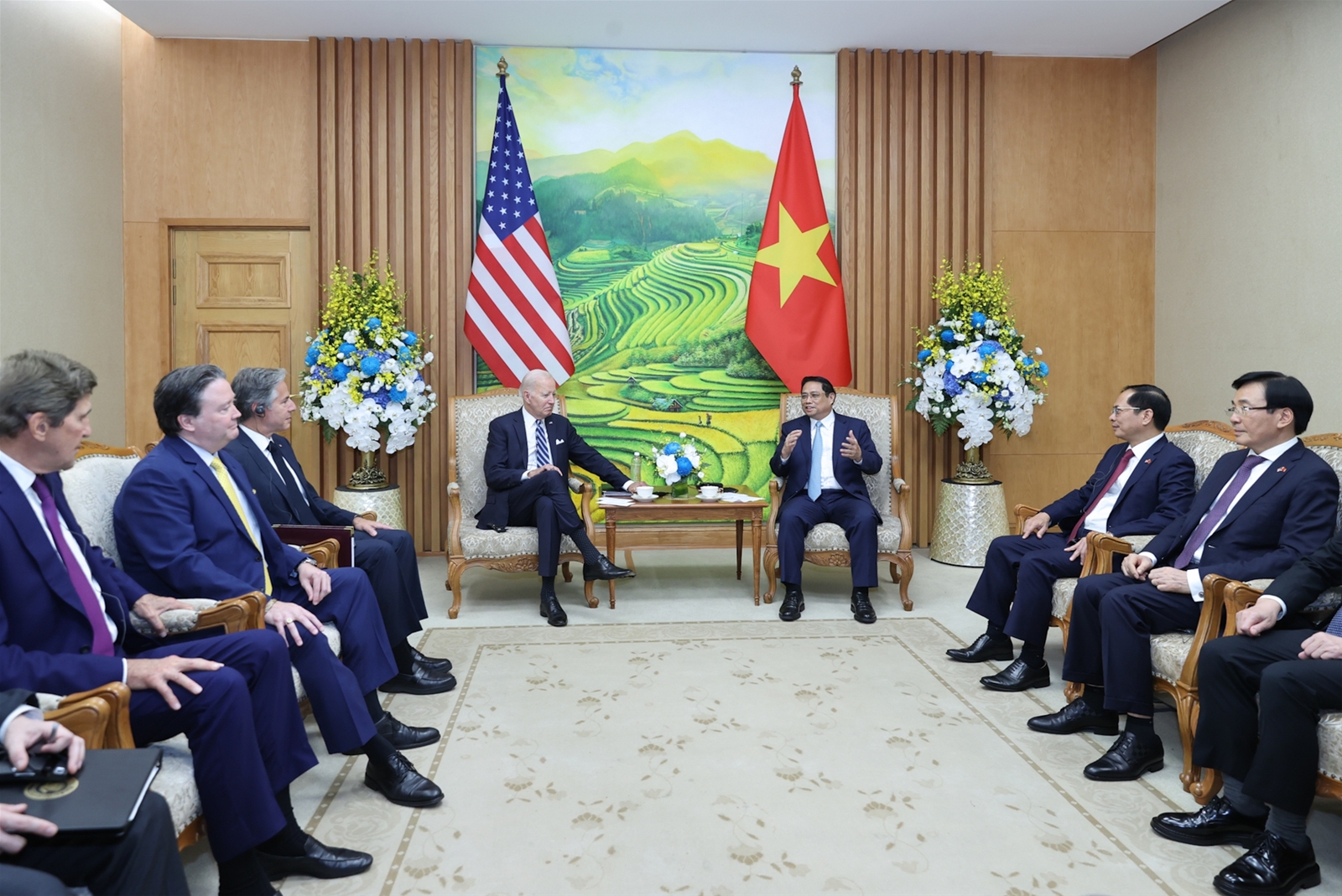 Thủ tướng Phạm Minh Chính hội kiến Tổng thống Hợp chúng quốc Hoa Kỳ Joe Biden