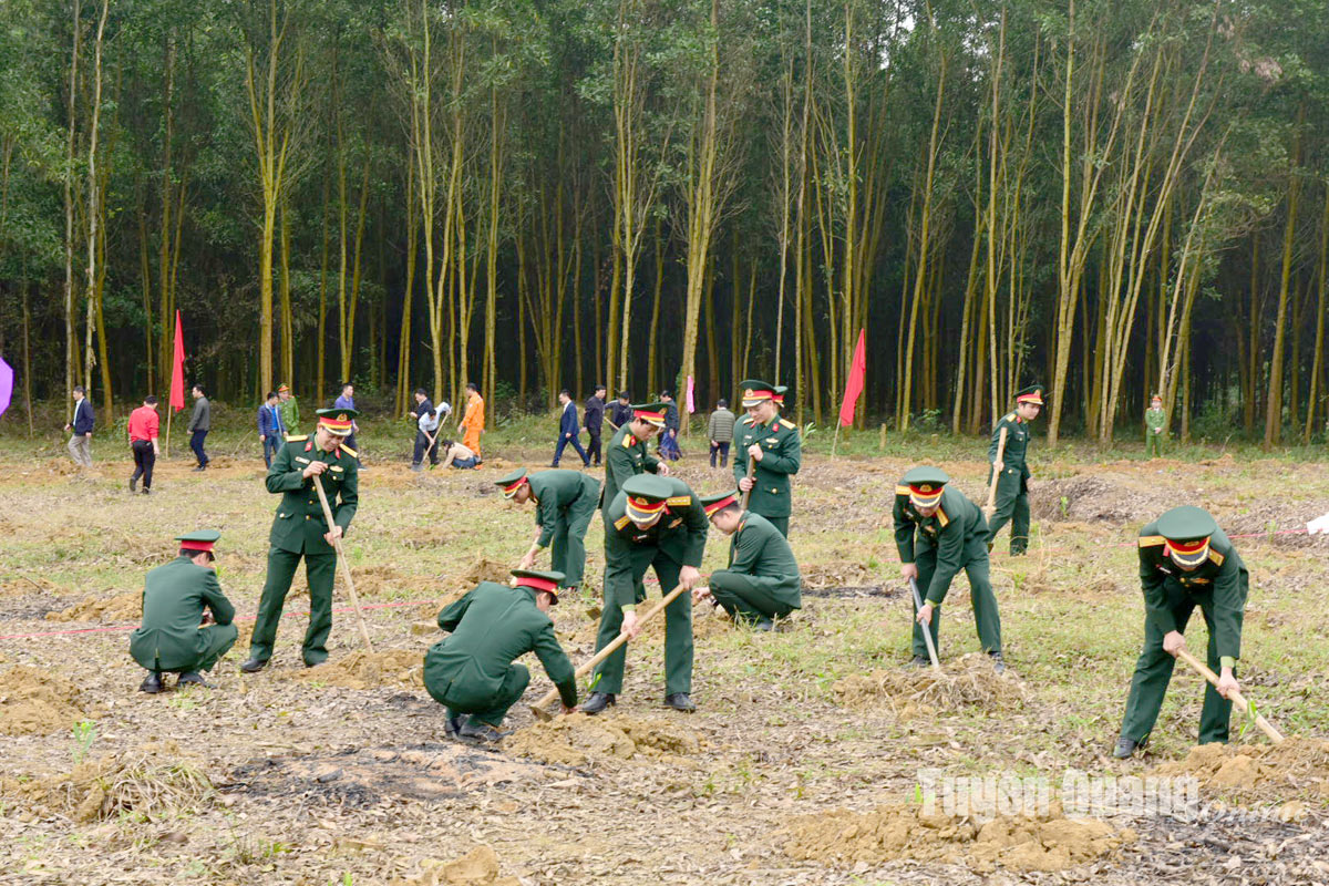 Đồng chí Võ Văn Thưởng, Ủy viên Bộ Chính trị, Chủ tịch nước dự Lễ phát động Tết trồng cây Xuân Giáp Thìn 2024 tại Tuyên Quang