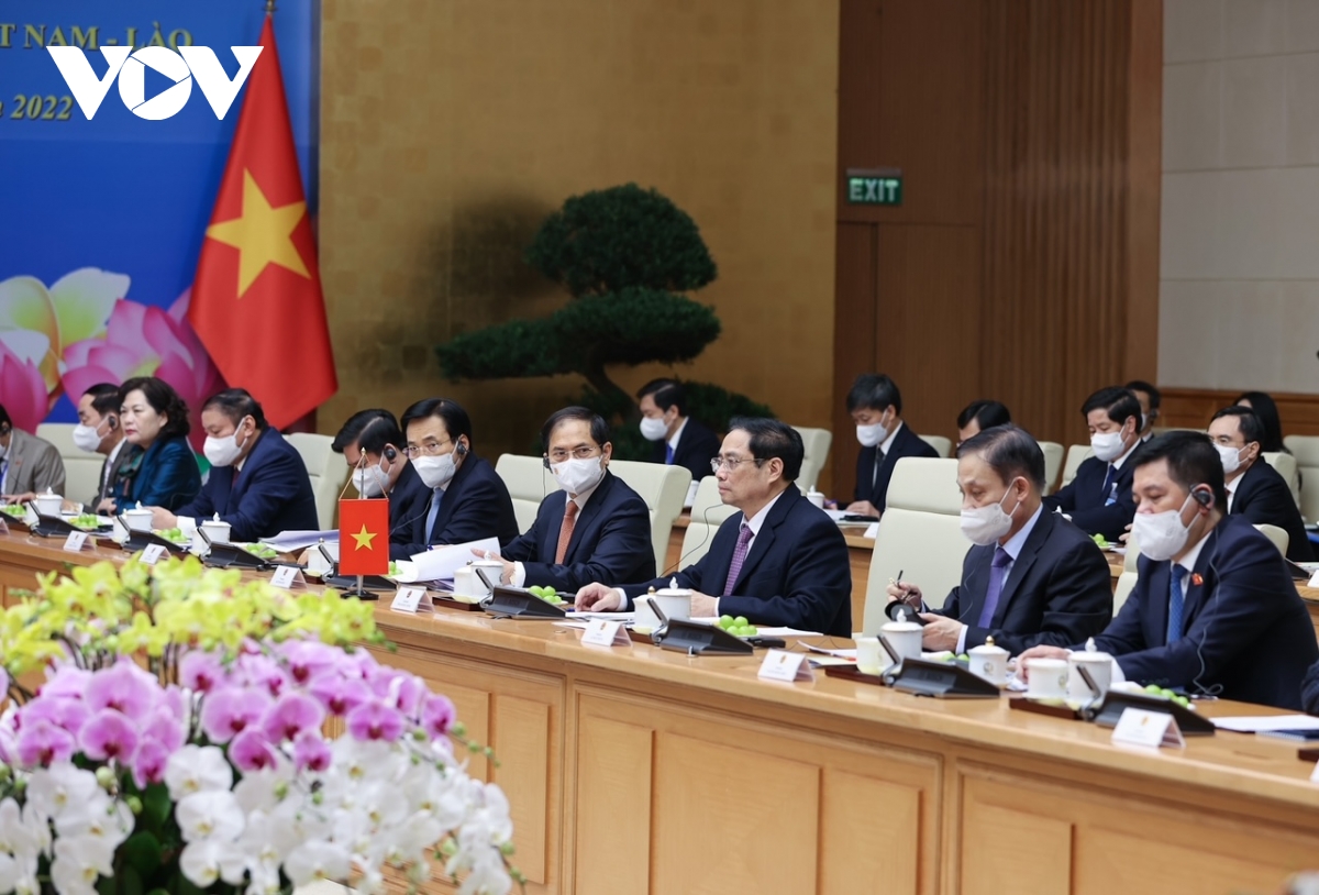 Thủ tướng Việt Nam và Lào chù trì Kỳ họp Ủy ban Liên Chính phủ về hợp tác song phương