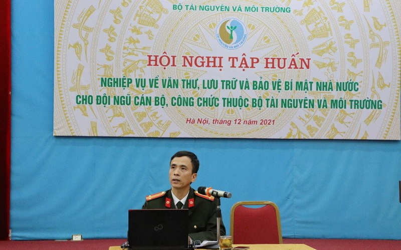 Tập huấn nghiệp vụ về văn thư, lưu trữ, bảo vệ bí mật Nhà nước trong ngành TN&MT
