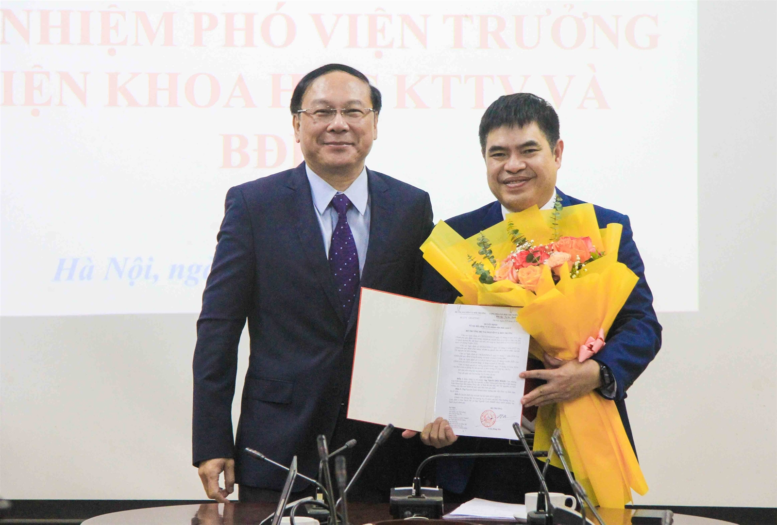Bổ nhiệm Phó Viện trưởng Viện Khoa học Khí tượng Thủy văn và Biến đổi khí hậu