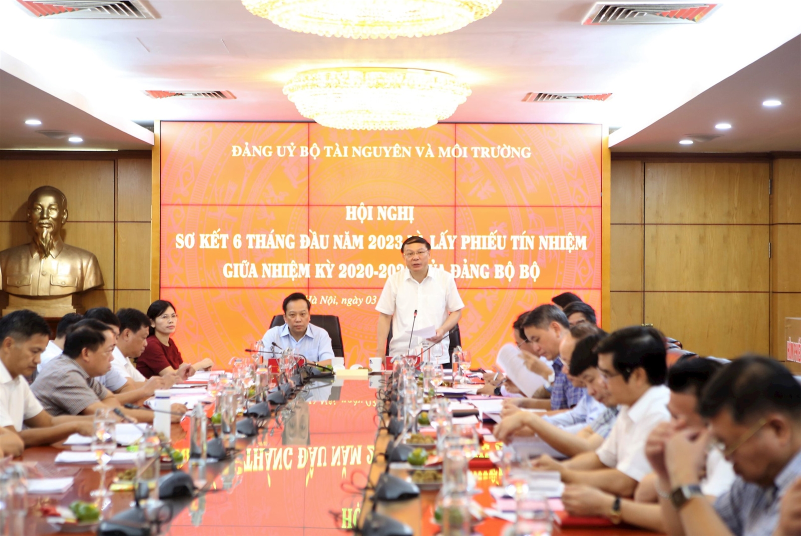 Đảng ủy Bộ TN&MT sơ kết 6 tháng đầu năm 2023 và lấy phiếu tín nhiệm giữa nhiệm kỳ 2020-2025