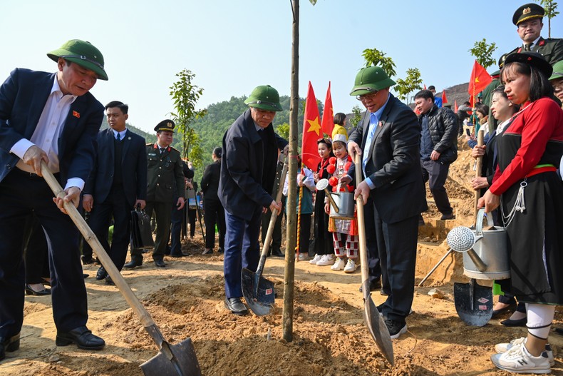 Chủ tịch Quốc hội Vương Đình Huệ phát động Tết trồng cây Xuân Quý Mão tại Tuyên Quang