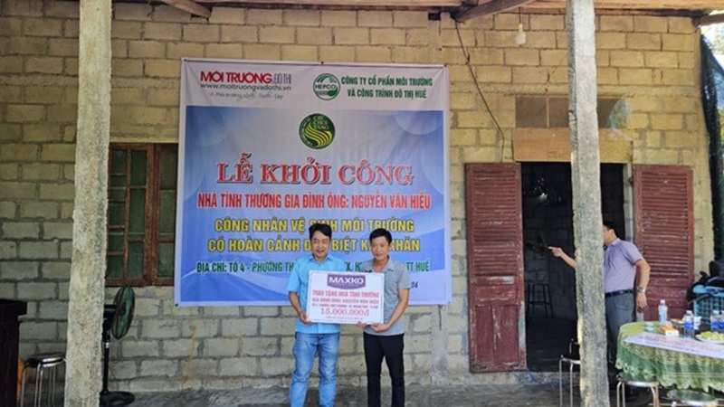 Khởi công xây dựng nhà tình thương cho công nhân vệ sinh môi trường ở Huế