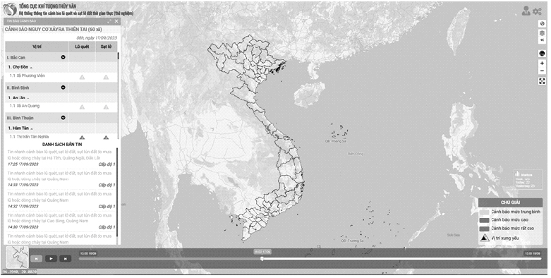 Dự báo xu thế thiên tai năm 2024 và hướng dẫn khai thác thông tin cảnh báo trực tuyến mưa dông, sạt lở đất