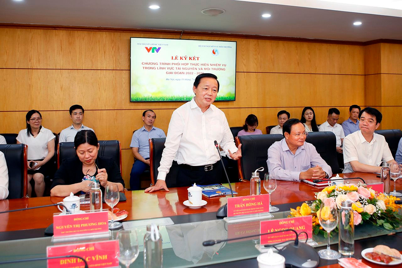 Bộ Tài nguyên và Môi trường và Đài truyền hình Việt Nam Ký kết chương trình phối hợp giai đoạn 2022 - 2026