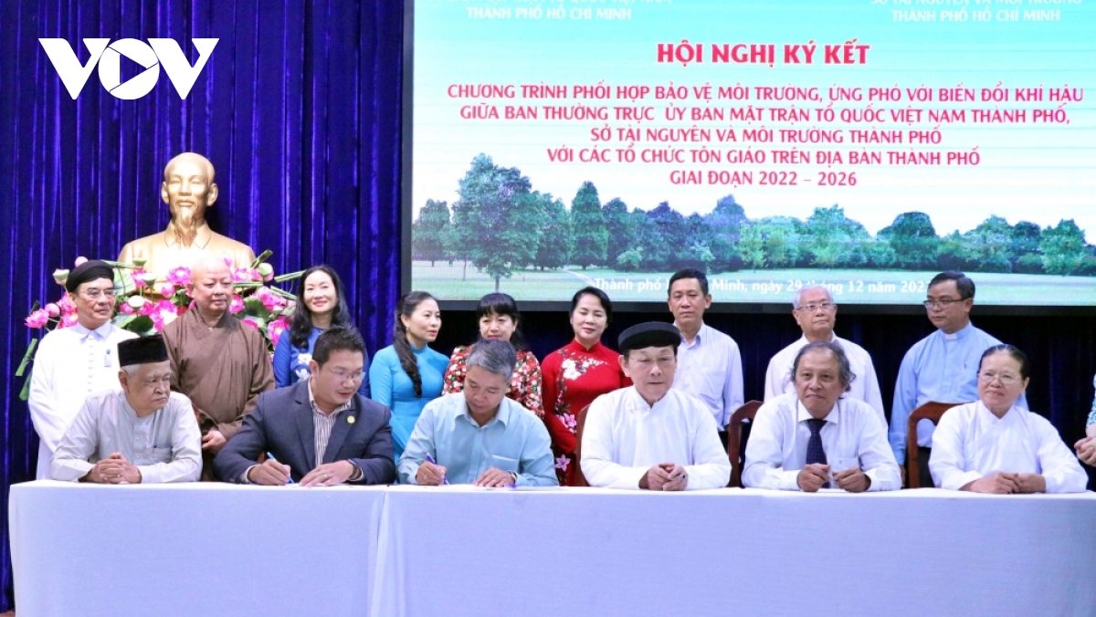 33 tổ chức tôn giáo ký kết bảo vệ môi trường tại TP.HCM