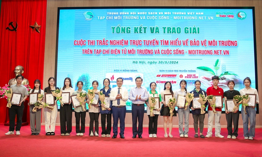 Tổng kết và trao giải Cuộc thi trắc nghiệm trực tuyến Tìm hiểu về bảo vệ môi trường trên Tạp chí điện tử Môi trường và Cuộc sống
