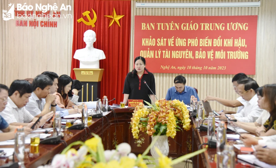 Nghệ An đề xuất giải pháp nâng cao hiệu quả tuyên truyền ứng phó với biến đổi khí hậu, bảo vệ môi trường