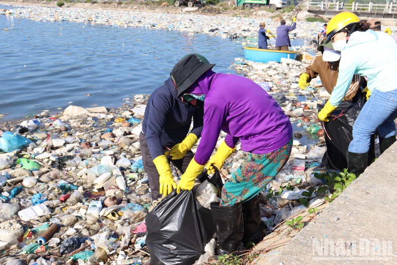 Ra quân thu gom rác thải ở Sa Huỳnh