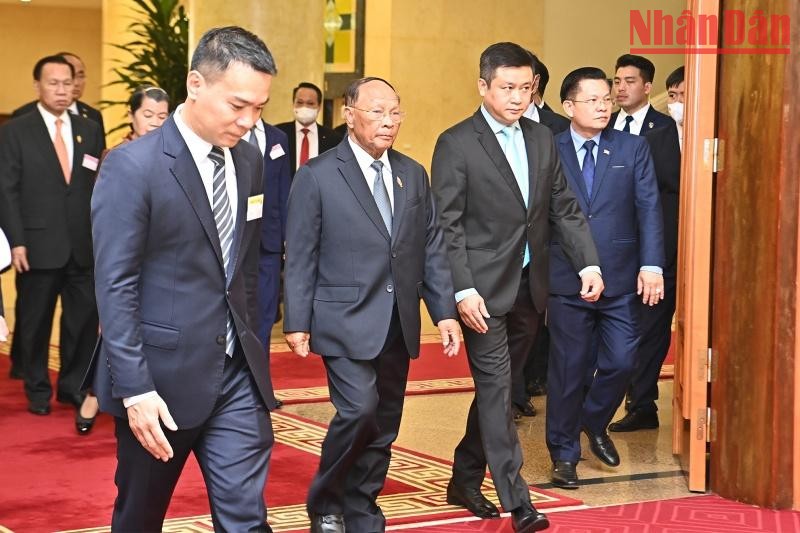 Tổng Bí thư Nguyễn Phú Trọng tiếp Chủ tịch Quốc hội Vương quốc Campuchia Samdech Heng Samrin