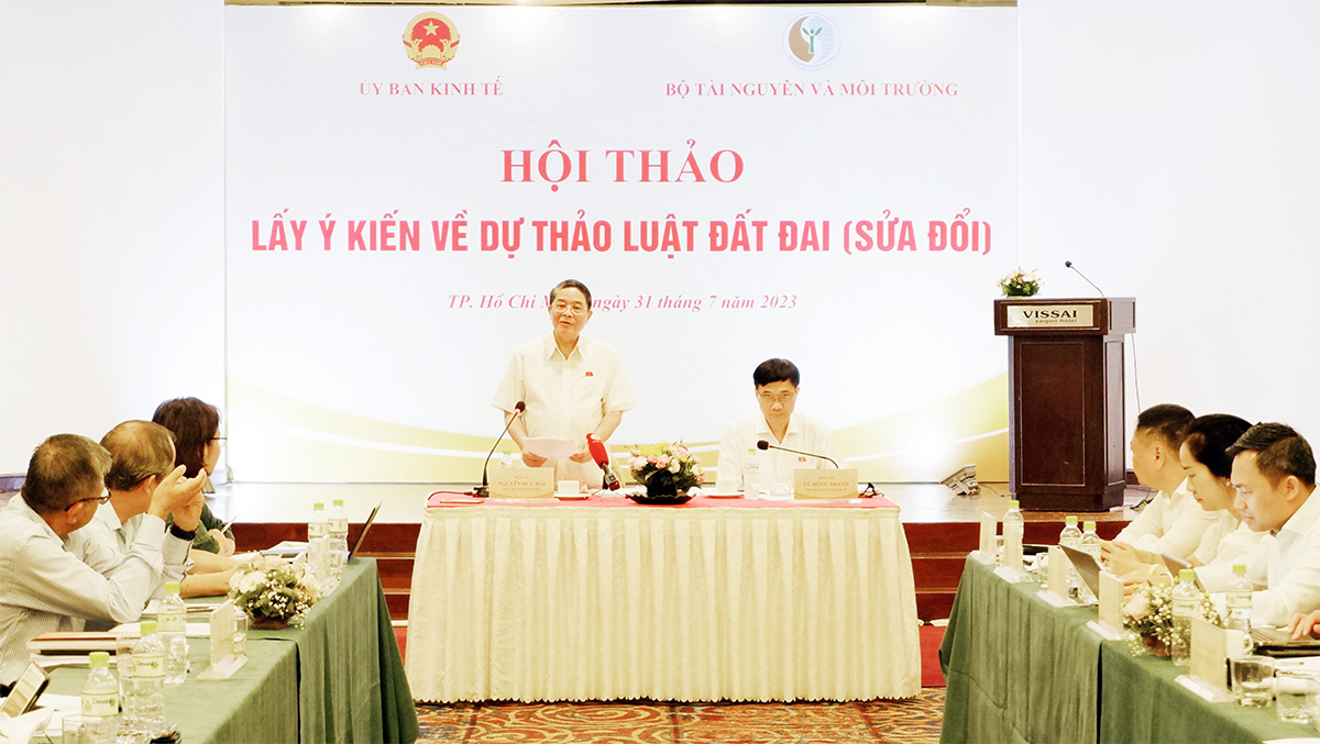 Phó Chủ tịch Quốc hội Nguyễn Đức Hải dự Hội thảo lấy ý kiến về dự thảo Luật Đất đai (sửa đổi)