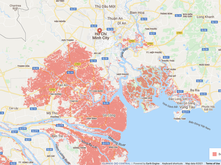 Sài Gòn được dự đoán có thể 'chìm trong biển nước' vào năm 2030