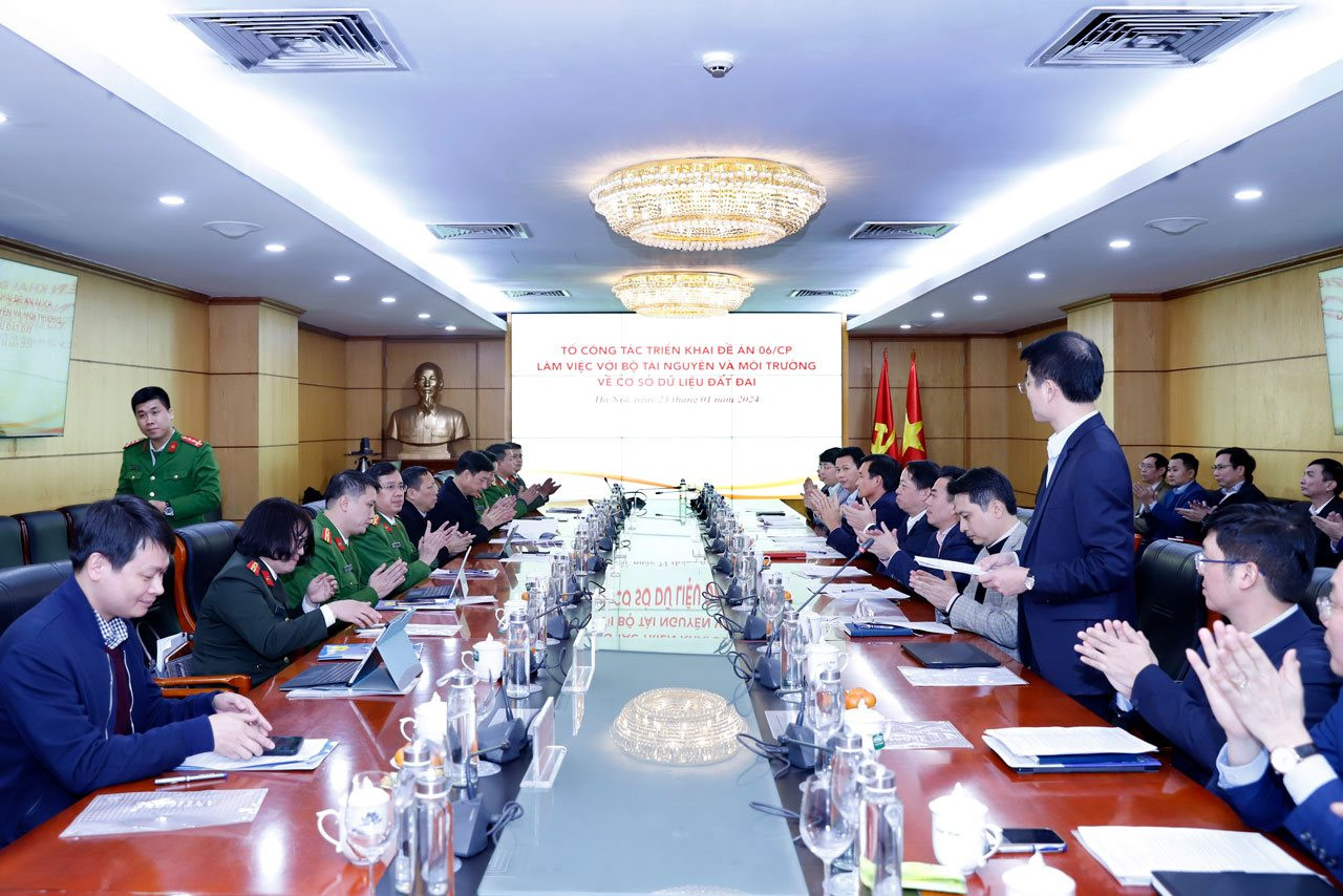 Phối hợp Bộ Công an triển khai xây dựng cơ sở dữ liệu đất đai