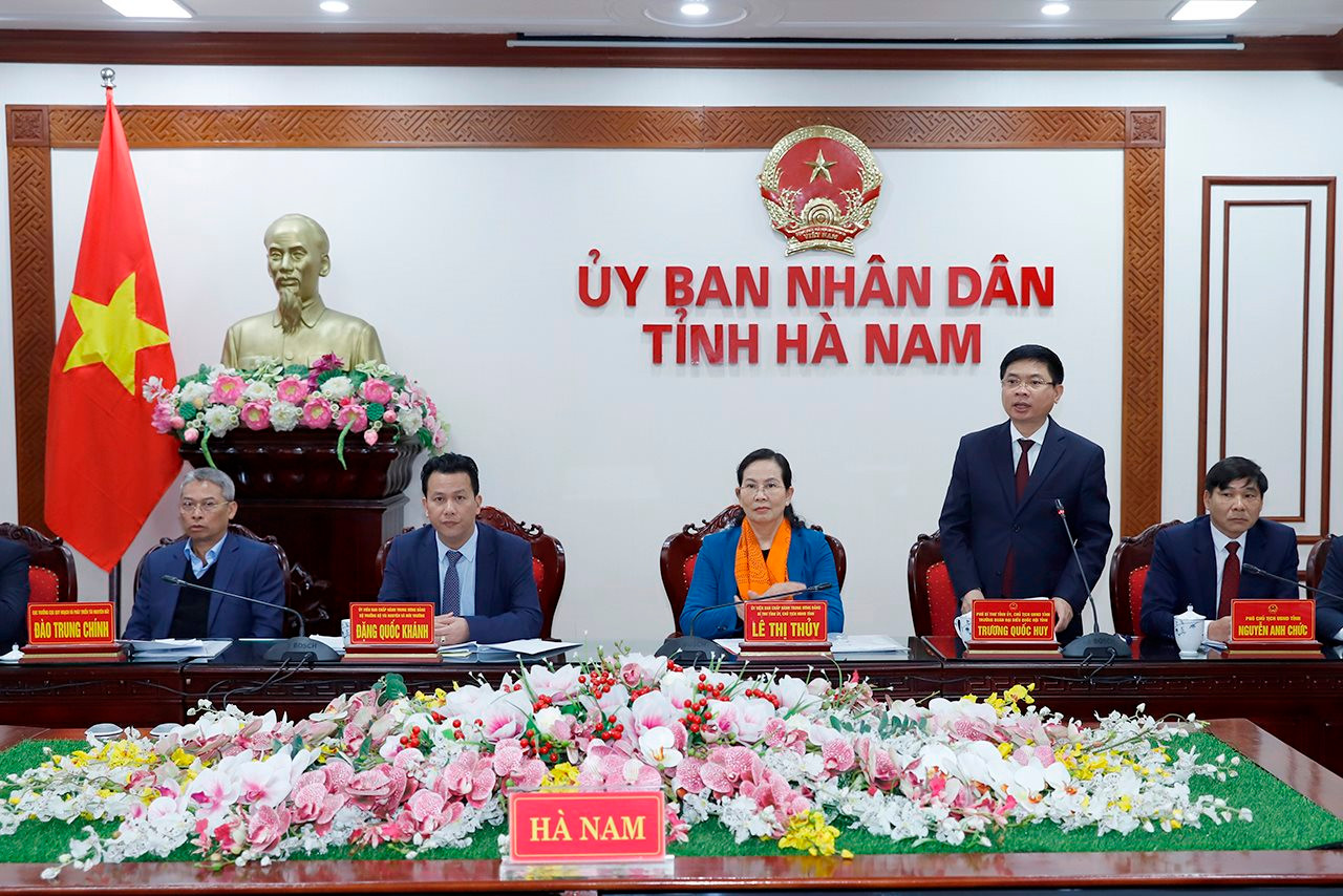 Bộ trưởng Đặng Quốc Khánh làm việc với Hà Nam về công tác quản lý nhà nước trong lĩnh vực tài nguyên môi trường