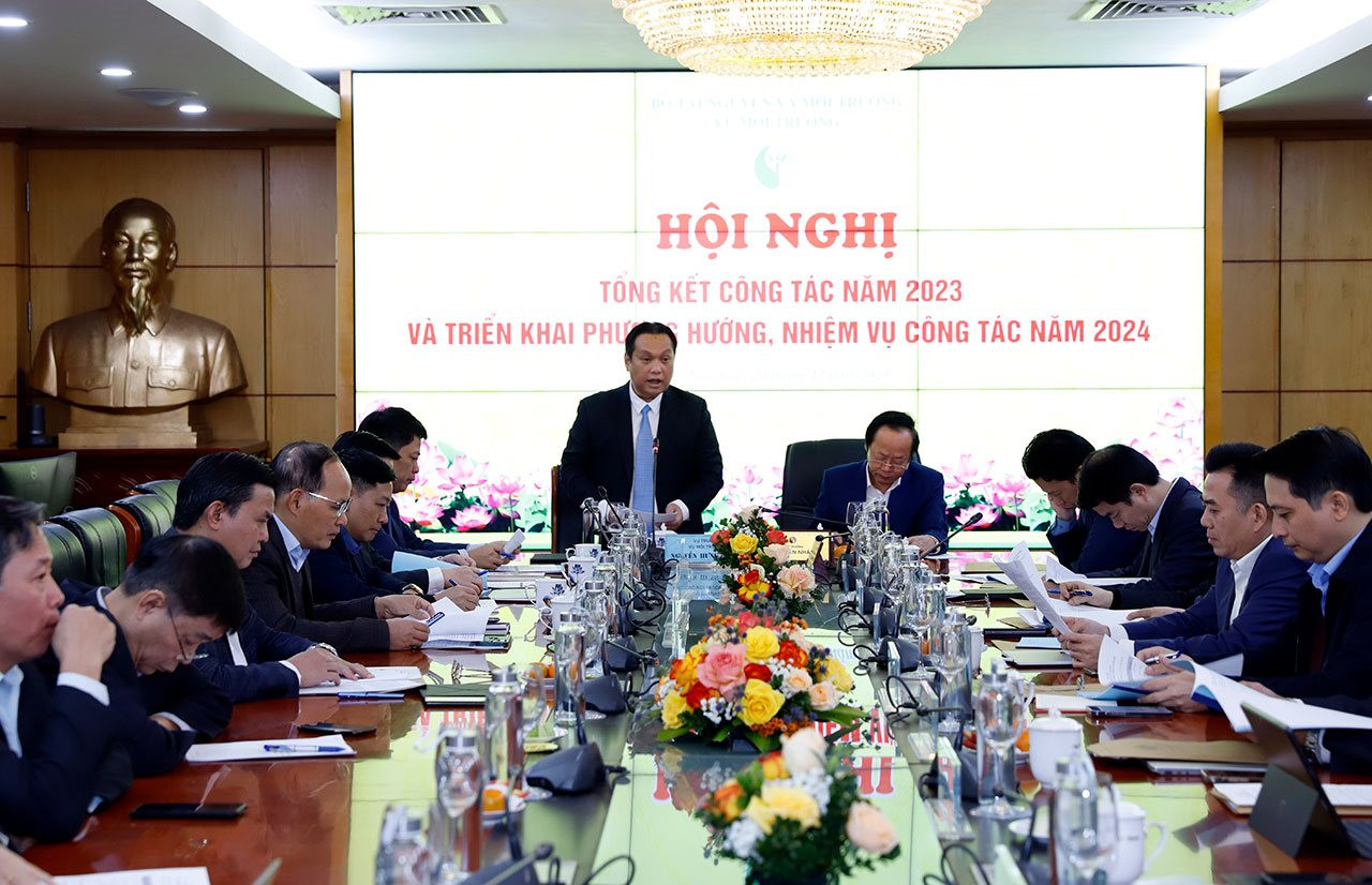 Bộ trưởng Đặng Quốc Khánh dự Hội nghị triển khai phương hướng, nhiệm vụ công tác năm 2024 của Vụ Môi trường