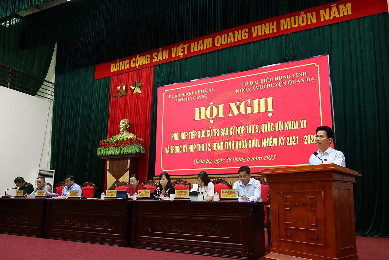 Bộ trưởng Đặng Quốc Khánh cùng Đoàn ĐBQH tỉnh Hà Giang tiếp xúc cử tri sau Kỳ họp thứ Năm, Quốc hội khoá XV