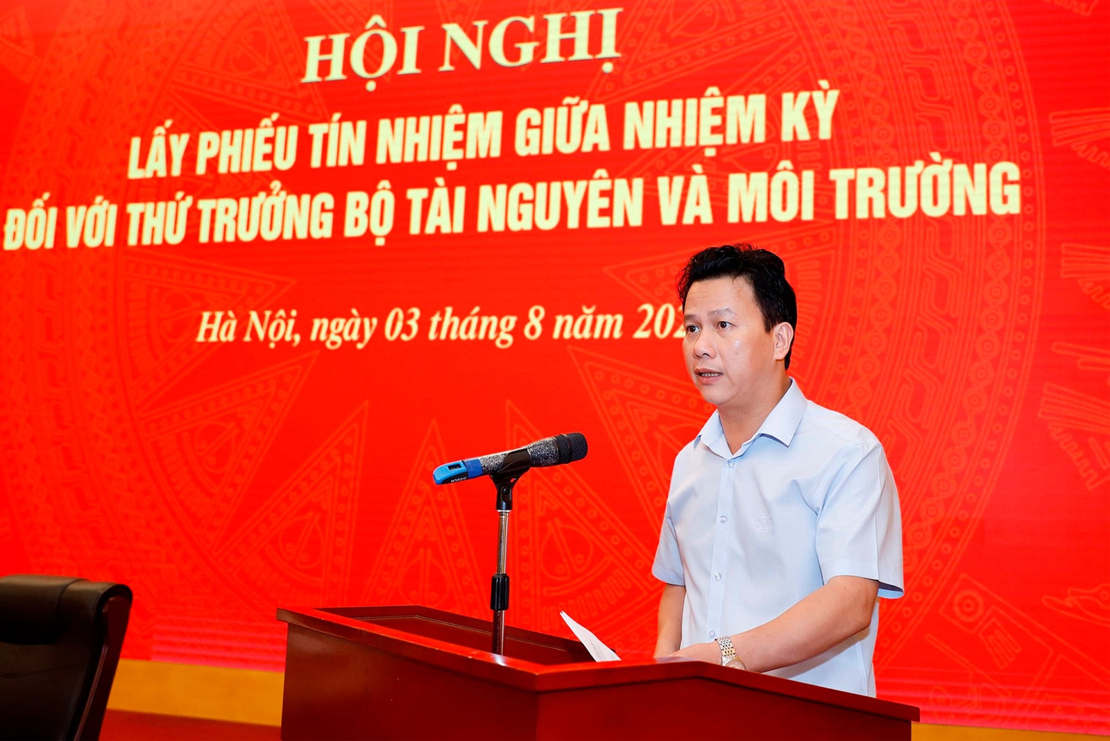 Bộ trưởng Bộ TN&MT Đặng Quốc Khánh chủ trì Hội nghị giới thiệu nhân sự Quy hoạch BCH Trung ương Đảng khóa XIV 