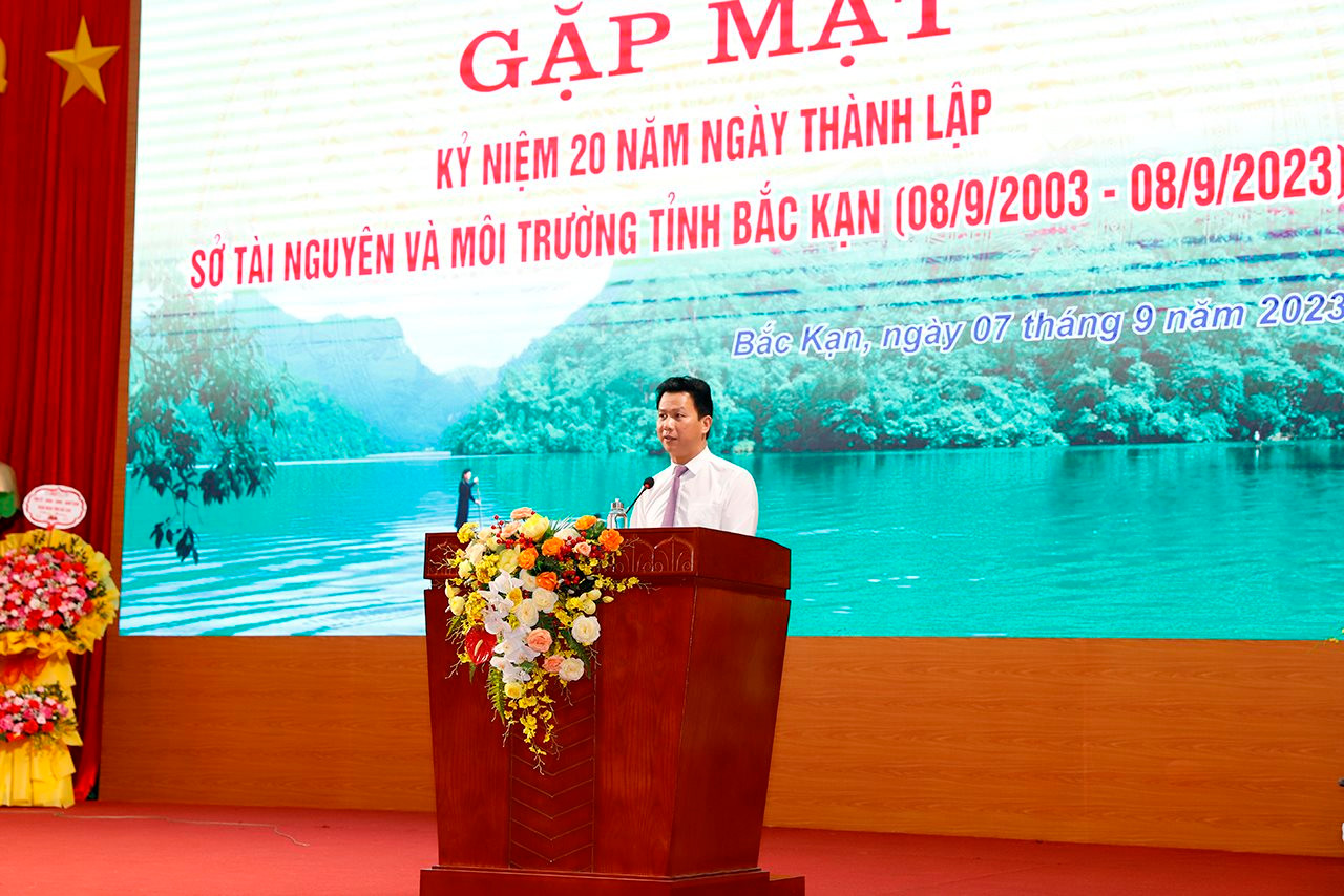 Bộ trưởng Đặng Quốc Khánh dự Lễ Kỷ niệm 20 năm thành lập Sở TN&MT tỉnh Bắc Kạn