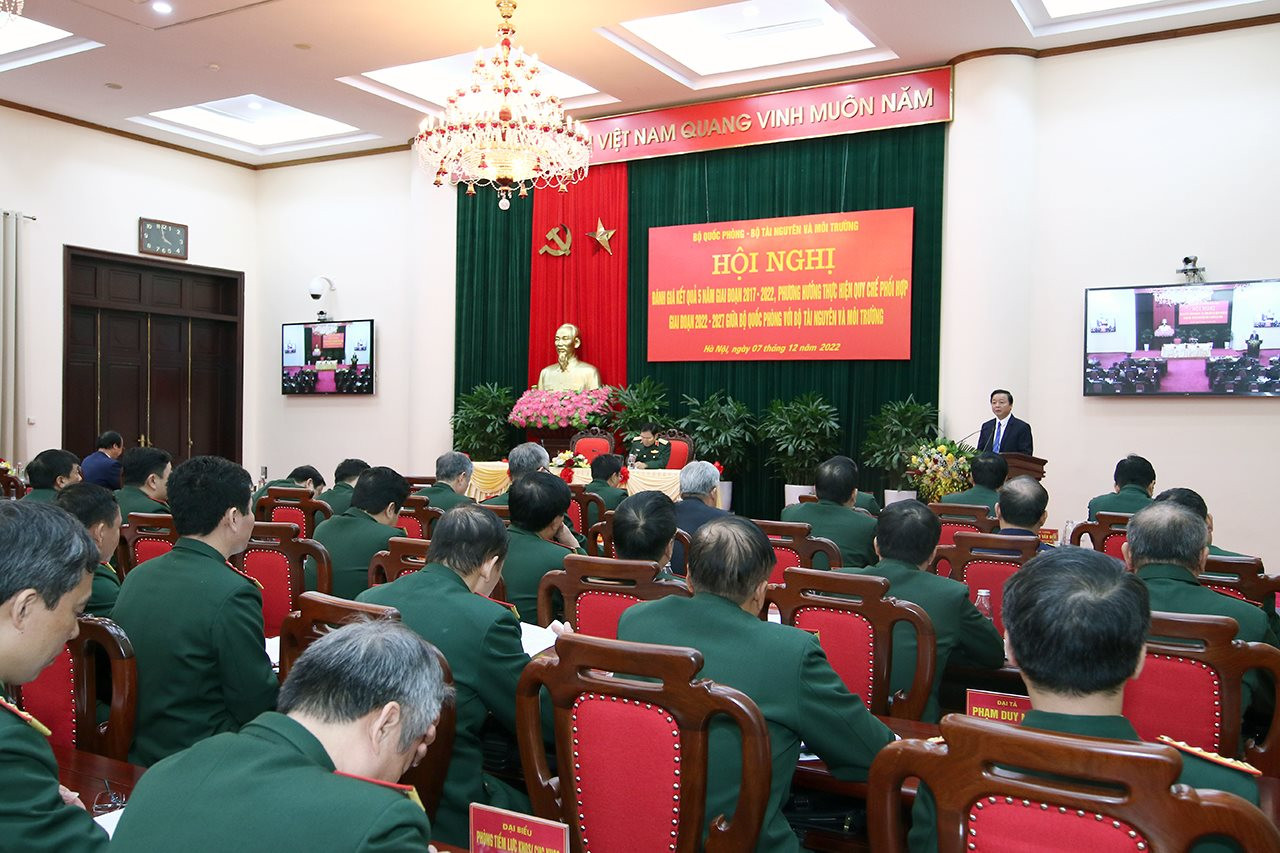 Tăng cường phối hợp công tác giữa Bộ Quốc phòng với Bộ Tài nguyên và Môi trường giai đoạn 2022 - 2027