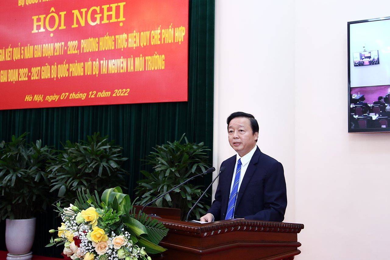 Tăng cường phối hợp công tác giữa Bộ Quốc phòng với Bộ Tài nguyên và Môi trường giai đoạn 2022 - 2027