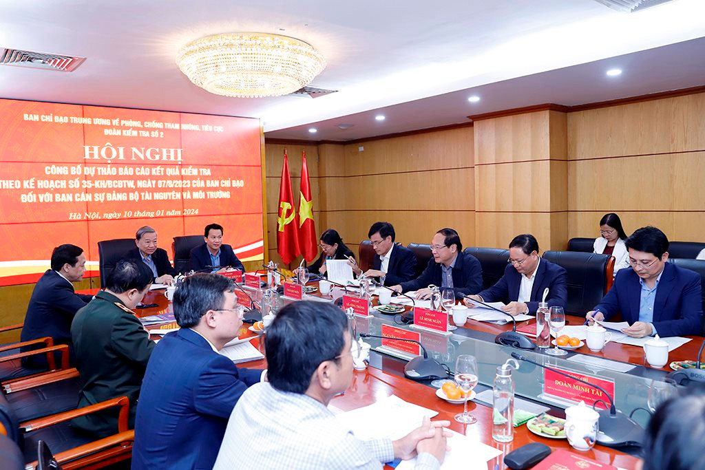 Công bố Dự thảo Báo cáo kết quả kiểm tra việc thực hiện Kế hoạch số 35 tại Ban Cán sự Đảng Bộ Tài nguyên và Môi trường