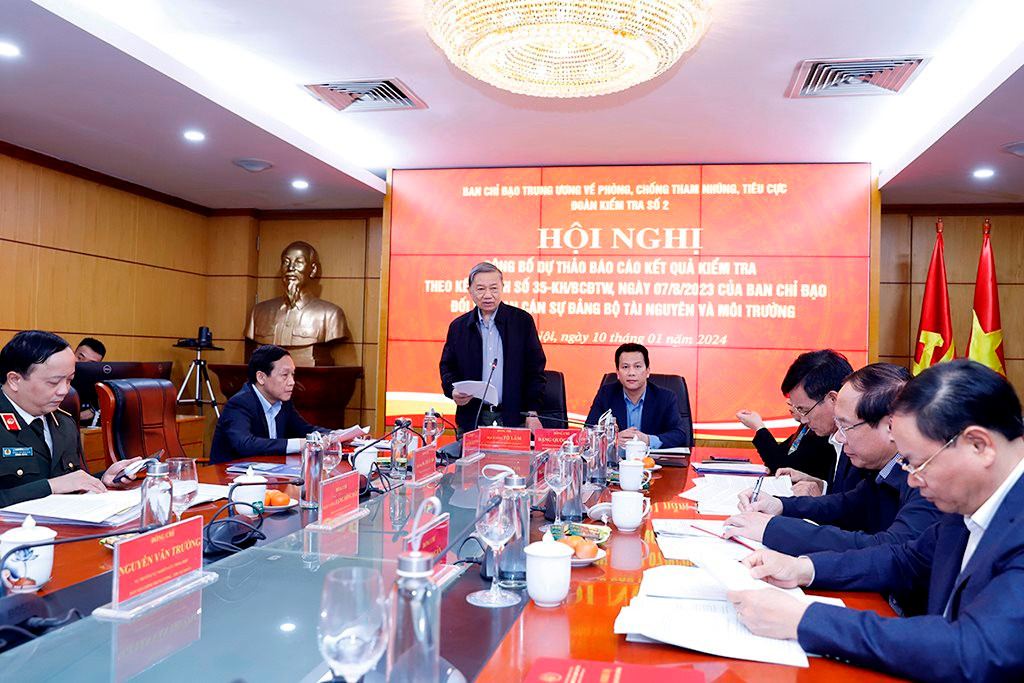 Công bố Dự thảo Báo cáo kết quả kiểm tra việc thực hiện Kế hoạch số 35 tại Ban Cán sự Đảng Bộ Tài nguyên và Môi trường