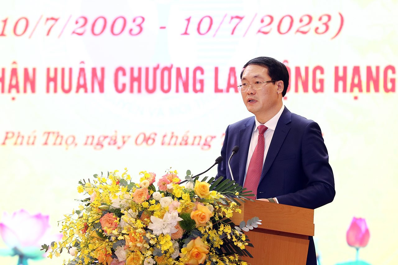 Bộ trưởng Đặng Quốc Khánh dự Lễ kỷ niệm 20 năm thành lập  Sở TN&MT tỉnh Phú Thọ