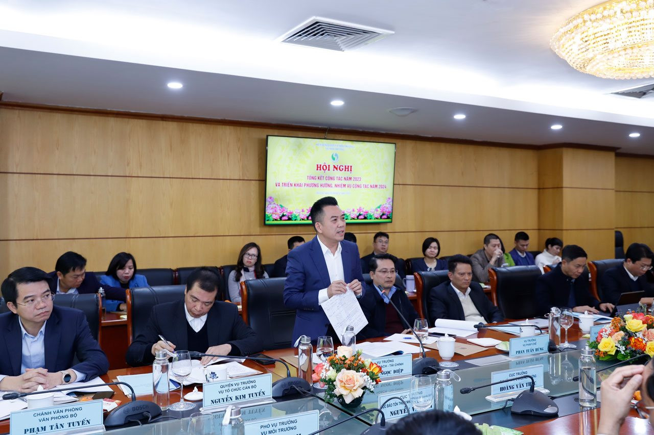 Bộ trưởng Đặng Quốc Khánh dự Hội nghị triển khai phương hướng, nhiệm vụ công tác năm 2024 của Vụ Môi trường
